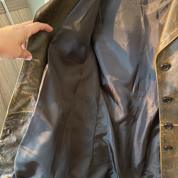 VTG 70’s Italian Vera Pelle :: Brown Leather jacket - Picture 7 of 8